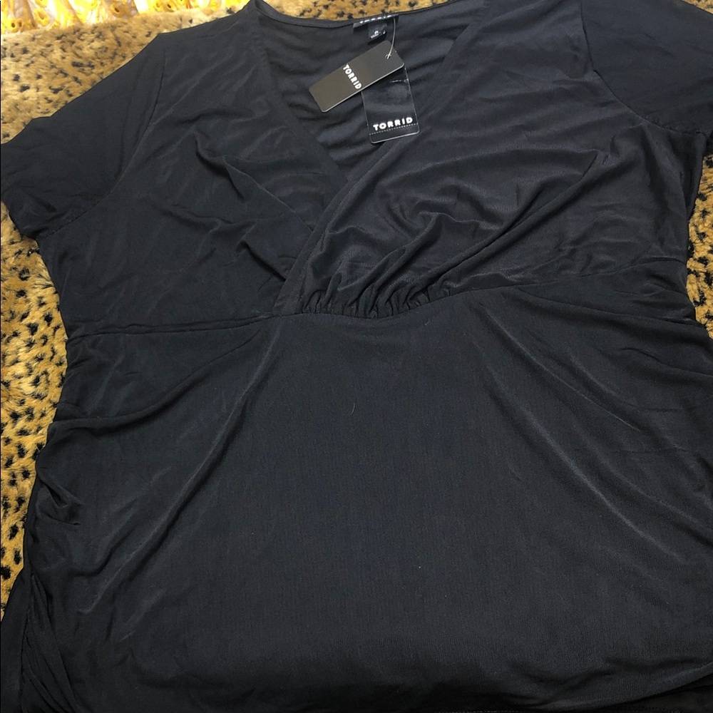 Torrid Black Short Sleeve Top